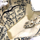 CHANEL Bysee CC Coco Mark Clear Chain Shoulder Tote Bag Canvas Women's White x Navy