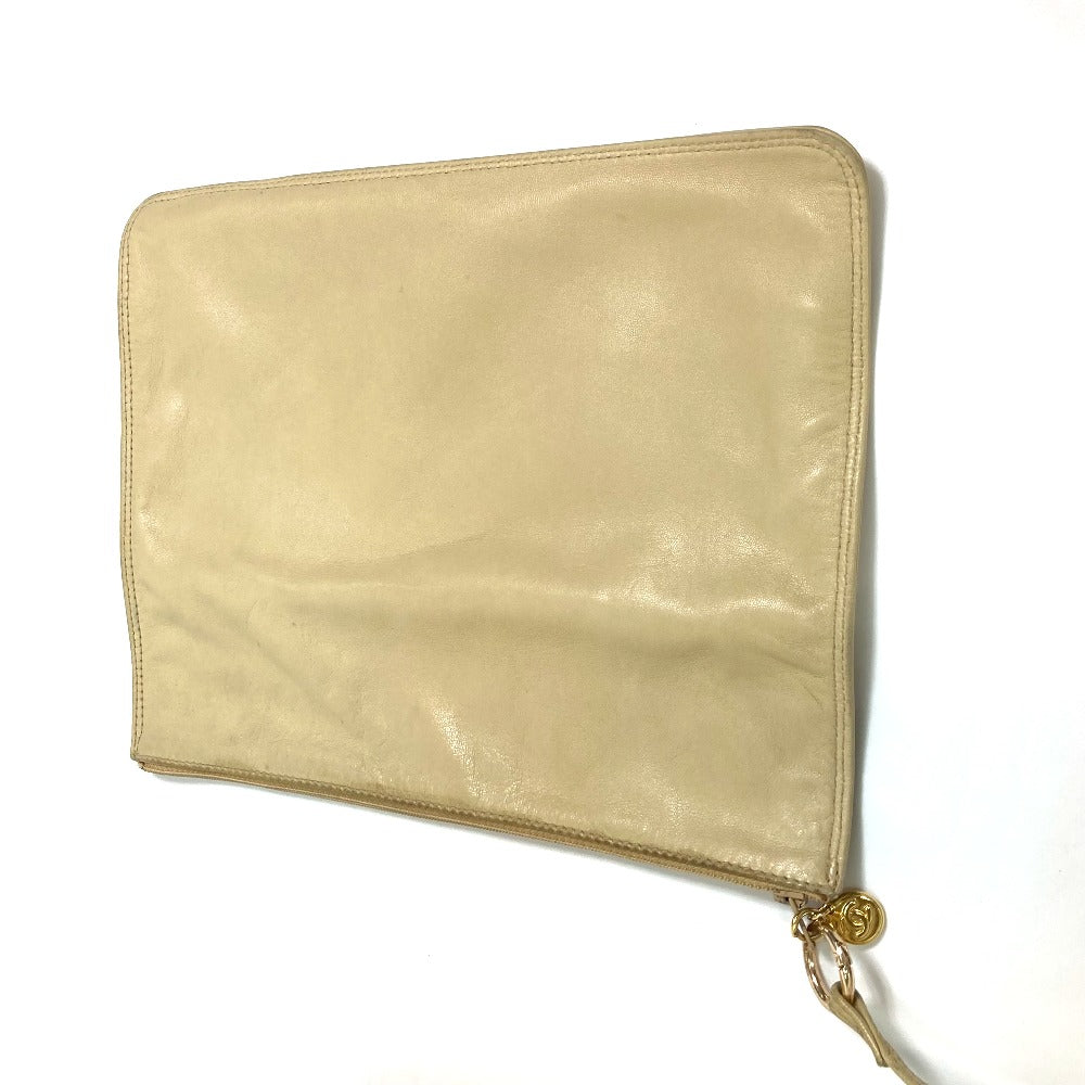 CHANEL CC Coco Mark Basket Bag with Inner Pouch, Straw/Leather Handbag, Beige