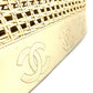 CHANEL CC Coco Mark Basket Bag with Inner Pouch, Straw/Leather Handbag, Beige