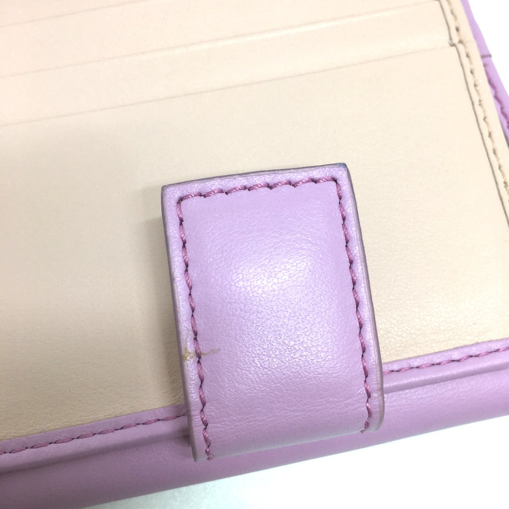 Salvatore Ferragamo Gancini Bifold Leather Wallet, Purple, Women's