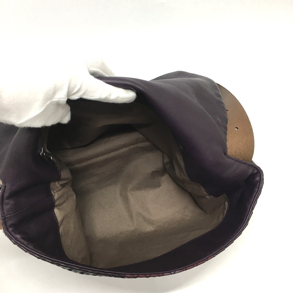 BOTTEGA VENETA 161314 イントレチャート メッセンジャー カバン 肩掛け/斜め掛け ショルダーバッグ レザー メンズ ブラウン