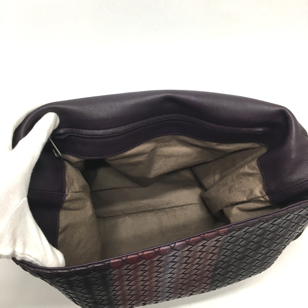 BOTTEGA VENETA 161314 イントレチャート メッセンジャー カバン 肩掛け/斜め掛け ショルダーバッグ レザー メンズ ブラウン