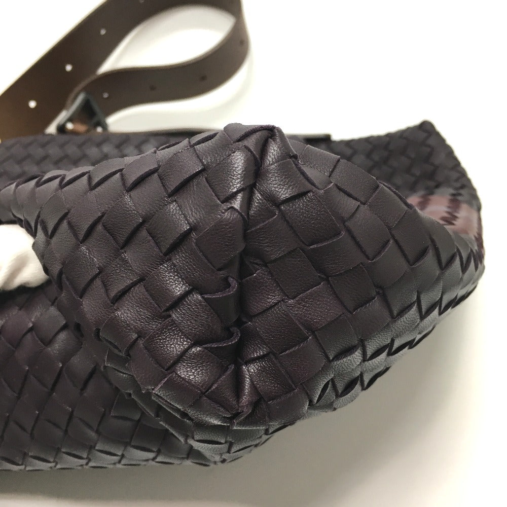 BOTTEGA VENETA 161314 イントレチャート メッセンジャー カバン 肩掛け/斜め掛け ショルダーバッグ レザー メンズ ブラウン