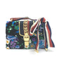 GUCCI 421882 Floral Sylvie Small Ribbon Shoulder Bag in Velour/Leather, Multicolor