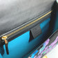 GUCCI 421882 Floral Sylvie Small Ribbon Shoulder Bag in Velour/Leather, Multicolor