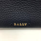 BALLY logo bag, 2-way shoulder bag, leather, women's, navy