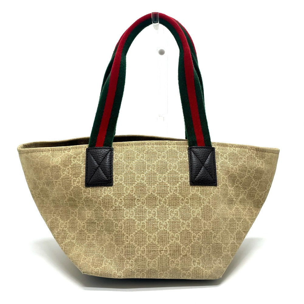 GUCCI 374433 GG Sherry Line Lunch Tote Bag in GG Canvas, Women's, Beige