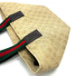 GUCCI 374433 GG Sherry Line Lunch Tote Bag in GG Canvas, Women's, Beige