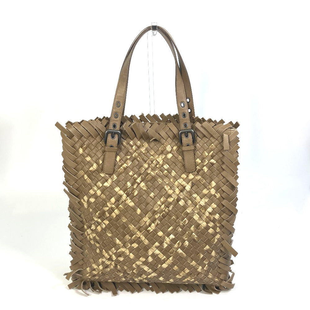 BOTTEGA VENETA 239898 Intrecciato Leather Tote Bag, Men's, Beige