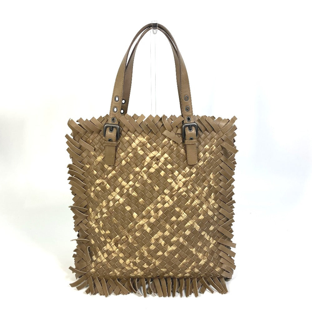 BOTTEGA VENETA 239898 Intrecciato Leather Tote Bag, Men's, Beige