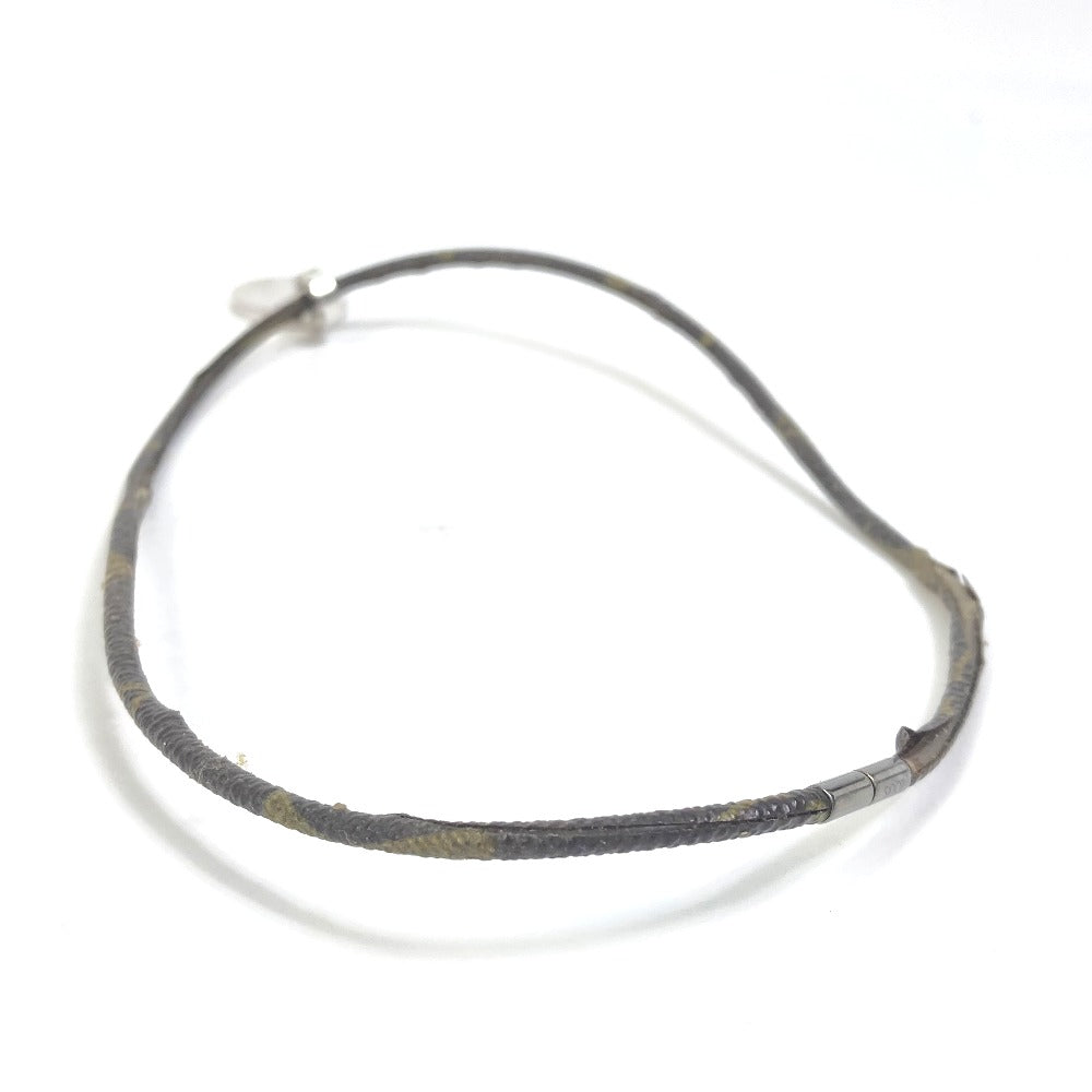 LOUIS VUITTON M65436 Accessories: Pendant Fleur Monogram Choker in Monogram Canvas, Unisex, Silver