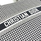 Dior Houndstooth Shoulder Bag with Houndstooth Embroidery, Book Tote, Canvas, Women's, White/Black