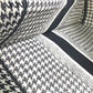 Dior Houndstooth Shoulder Bag with Houndstooth Embroidery, Book Tote, Canvas, Women's, White/Black