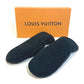 LOUIS VUITTON M76454 Monogram Muff Shirring Lamb Shearling Gloves Mittens Lamb Leather Women's Black