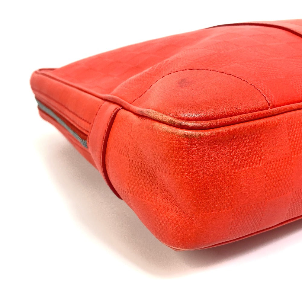 LOUIS VUITTON M56004 Business Bag, Handbag, Porte-Document Voyage PDV, Damier Infini Briefcase, Damier Infini Leather, Men's, Clementine Orange
