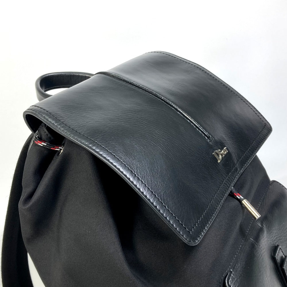 DIOR HOMME 1MOBA062 BEE MOTION バックパック リュックサック キャンバス/レザー メンズ ブラック