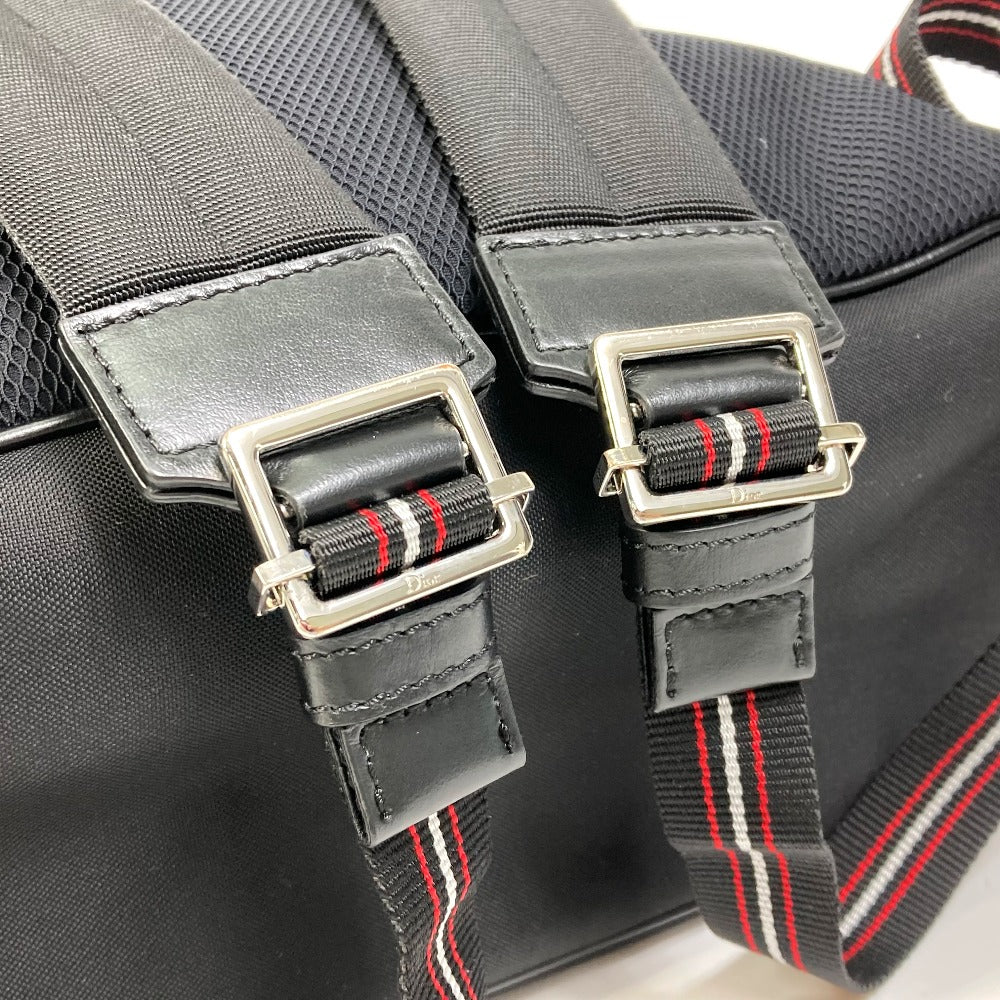 DIOR HOMME 1MOBA062 BEE MOTION バックパック リュックサック キャンバス/レザー メンズ ブラック