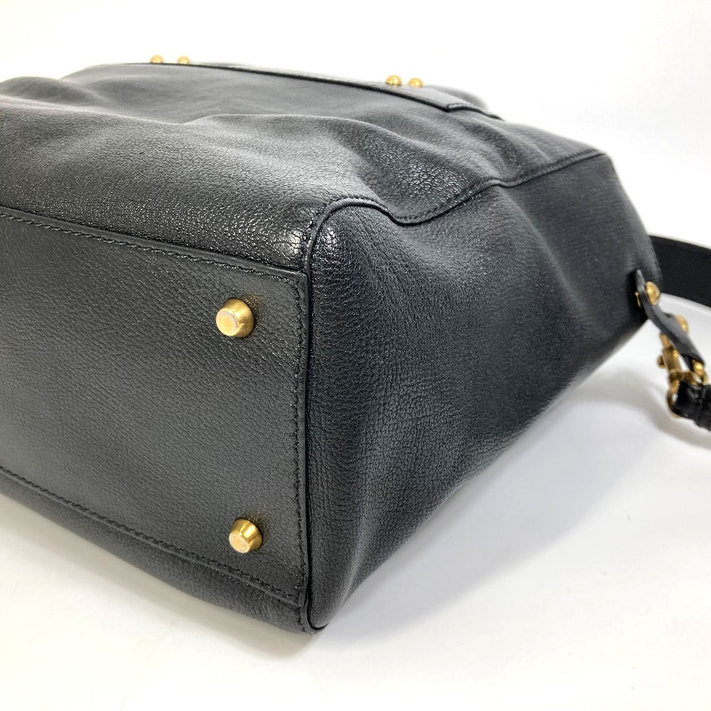Christian Dior DIORANGELS ショルダーバッグ 肩掛け カバン ロゴ スタッズ トートバッグ レザー ユニセックス ブラック