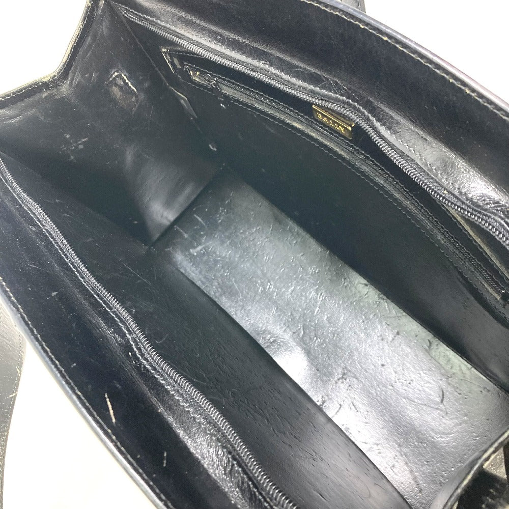 BALLY handbag tote bag in black leather, unisex