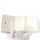BOTTEGA VENETA Intrecciato Compact Wallet Tiny Tri-fold Leather Wallet Women's White