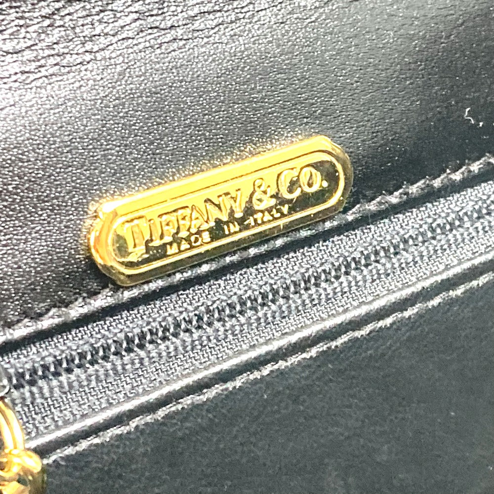 TIFFANY &amp; Co. Circle Logo Handbag, Vintage Patent Leather, Women's, Black