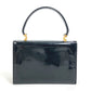 TIFFANY &amp; Co. Circle Logo Handbag, Vintage Patent Leather, Women's, Black