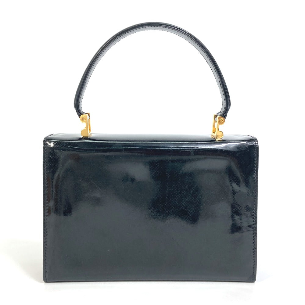 TIFFANY &amp; Co. Circle Logo Handbag, Vintage Patent Leather, Women's, Black