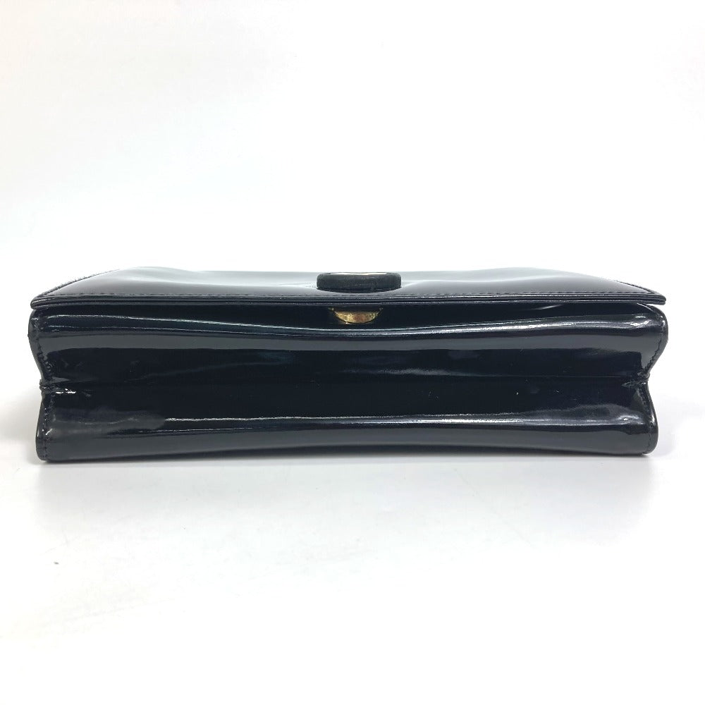 TIFFANY &amp; Co. Circle Logo Handbag, Vintage Patent Leather, Women's, Black
