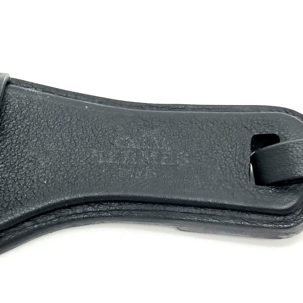 HERMES Oran Nano Sandals, Bag Charm, Epsom Leather, Women's, Black