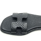 HERMES Oran Nano Sandals, Bag Charm, Epsom Leather, Women's, Black