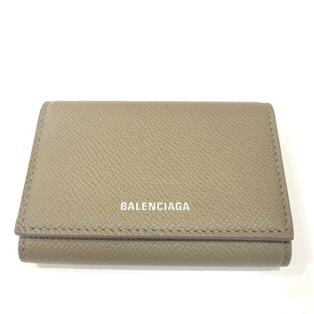 BALENCIAGA 581099 Ville Accordion Wallet, Small Card Case, Leather, Women's, Brown
