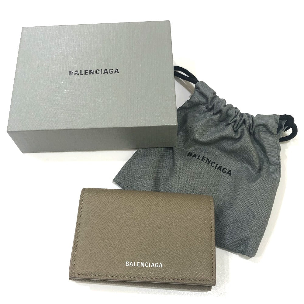 BALENCIAGA 581099 Ville Accordion Wallet, Small Card Case, Leather, Women's, Brown
