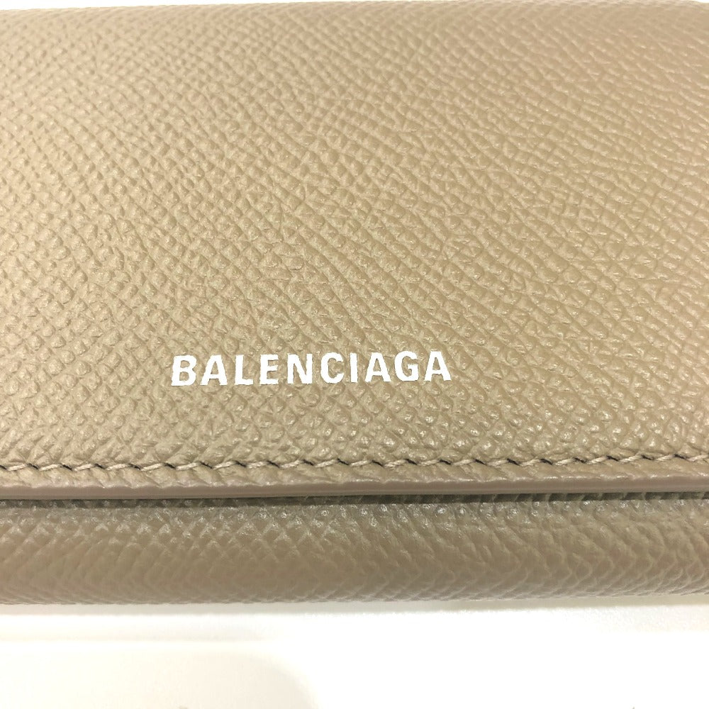 BALENCIAGA 581099 Ville Accordion Wallet, Small Card Case, Leather, Women's, Brown