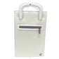 Christian Louboutin Emblem Trick Track Tote Bag, 2-Way Clutch Bag, Leather Tote Bag, Men's White