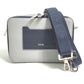 Dior Logo 2PUBC120GBC H07E Double Zip Pocket Shoulder Bag Leather Men's Gray