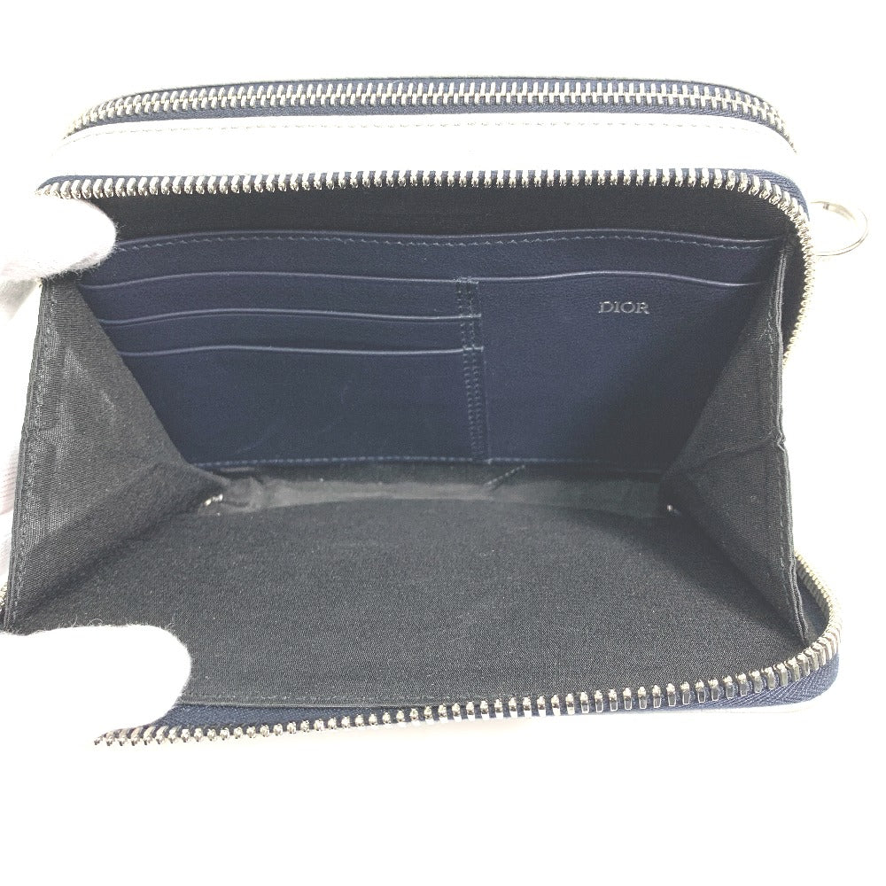 Dior Logo 2PUBC120GBC H07E Double Zip Pocket Shoulder Bag Leather Men's Gray
