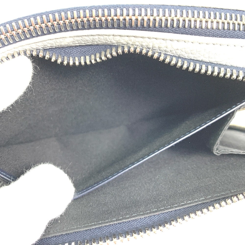 Dior Logo 2PUBC120GBC H07E Double Zip Pocket Shoulder Bag Leather Men's Gray