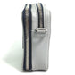 Dior Logo 2PUBC120GBC H07E Double Zip Pocket Shoulder Bag Leather Men's Gray