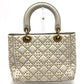 Dior M0579CVNZ030ETF Cannage Tote Bag, Lady Dior Handbag, Leather, White, Women's
