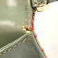 CELINE C Macadam Handbag, Mini Handbag, Accessory Pouch, Canvas/Leather, Women's, Khaki/Red