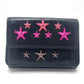 JIMMY CHOO スタースタッズ ウォレット コンパクト ミニウォレット 3つ折り財布 レザー レディース ブラック