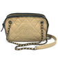 CHANEL CC ココマーク バレリーヌ カバン チェーン ショルダーバッグ カーフレザー レディース ベージュ×ブラック