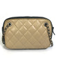CHANEL CC ココマーク バレリーヌ カバン チェーン ショルダーバッグ カーフレザー レディース ベージュ×ブラック