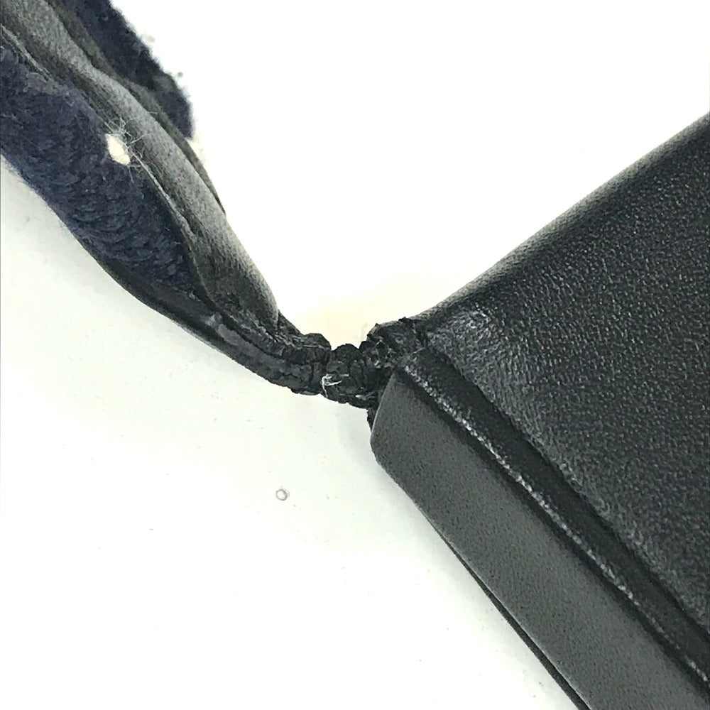 LOEWE アナグラム ポーチ カバン 斜め掛け ポシェット ショルダーバッグ レザー/キャンバス レディース ブラック
