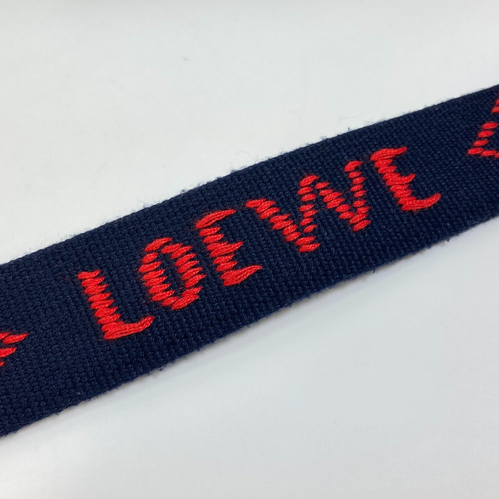 LOEWE アナグラム ポーチ カバン 斜め掛け ポシェット ショルダーバッグ レザー/キャンバス レディース ブラック