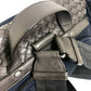 BOTTEGA VENETA 409595 Intrecciato Backpack, Nylon/Leather, Men's, Navy/Brown