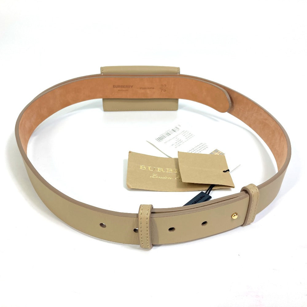 BURBERRY 8012136 ENVELOPE Pants Belt, Leather, Women's, Latte Beige