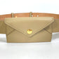 BURBERRY 8012136 ENVELOPE Pants Belt, Leather, Women's, Latte Beige