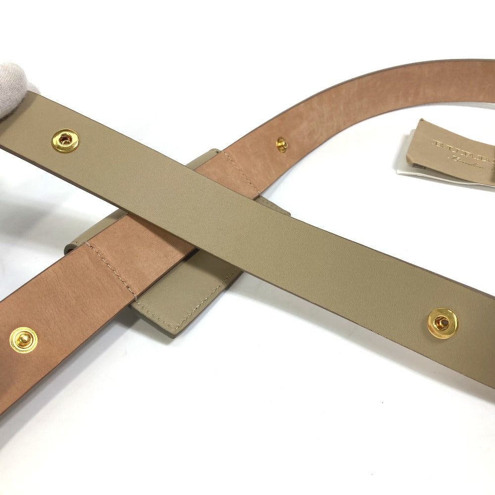 BURBERRY 8012136 ENVELOPE Pants Belt, Leather, Women's, Latte Beige