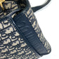 Dior M9319UTZQ Oblique Bobby Crossbody Pochette Shoulder Bag in Canvas/Leather, Navy